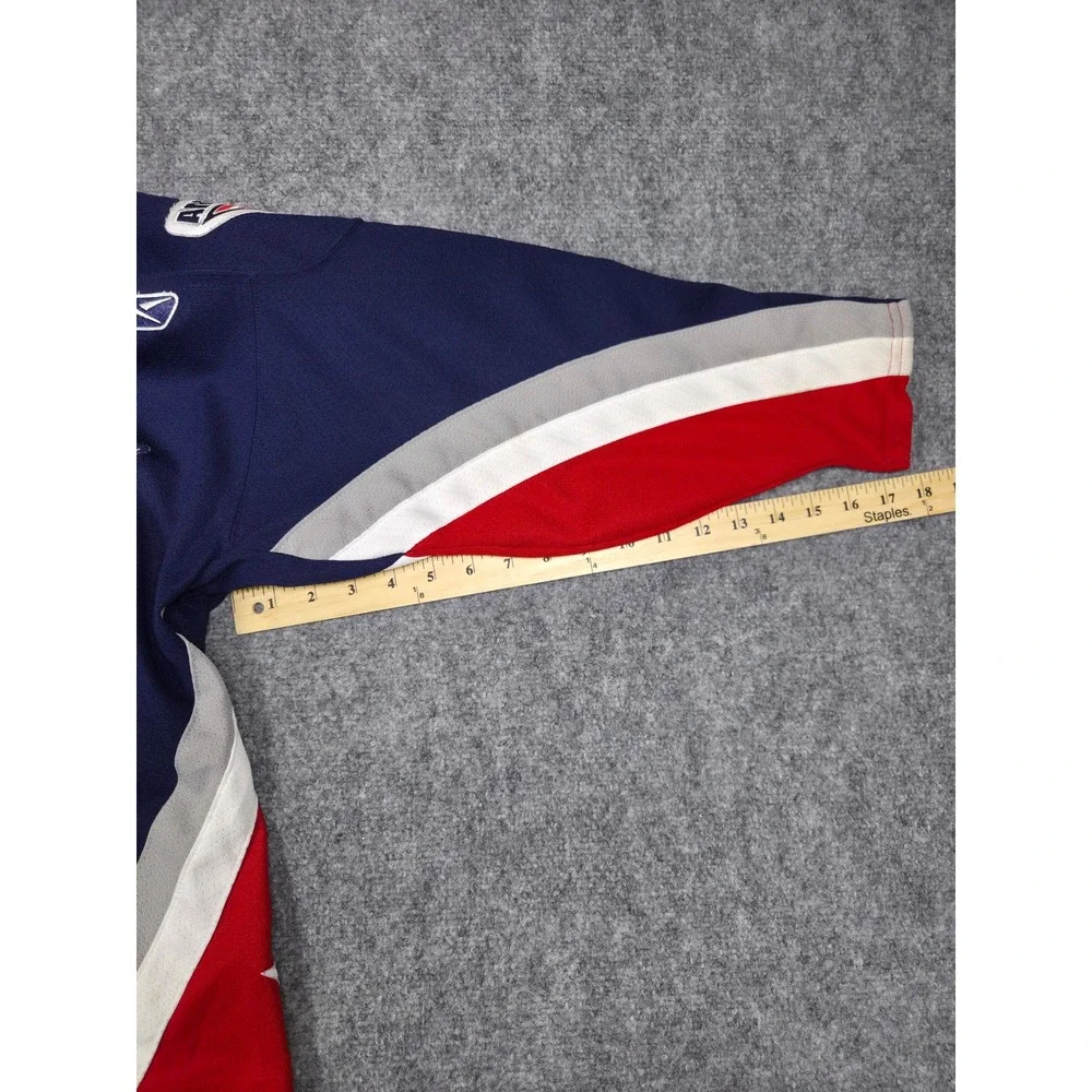 Vintage Tricities Americans WHL Hockey Jersey Youth L/XL Reebok Navy Blue Signed
